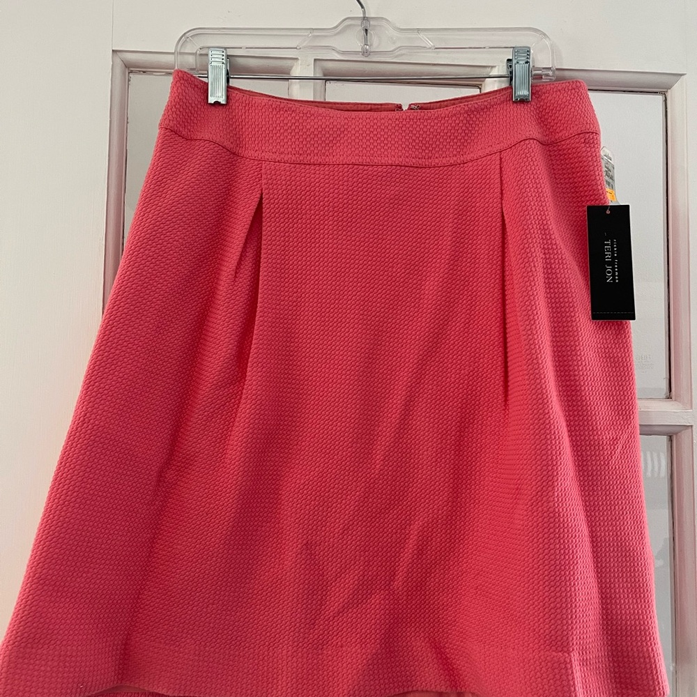 Teri Jon Pink Pleated Mini Skirt Cocktail